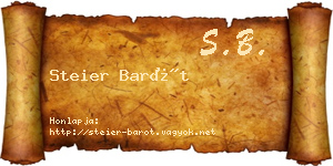 Steier Barót névjegykártya